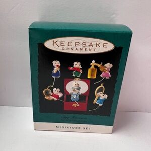 1995 Hallmark Tiny Treasures Mice set of 6 ornaments